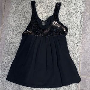 Black sparkly tank